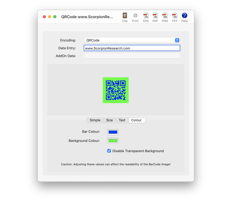 Scorpion BarCode Screenshot 3