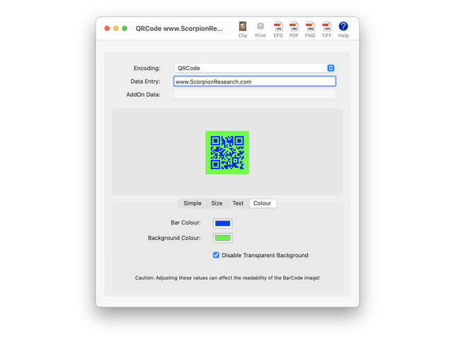 Scorpion BarCode Screen 03 Image